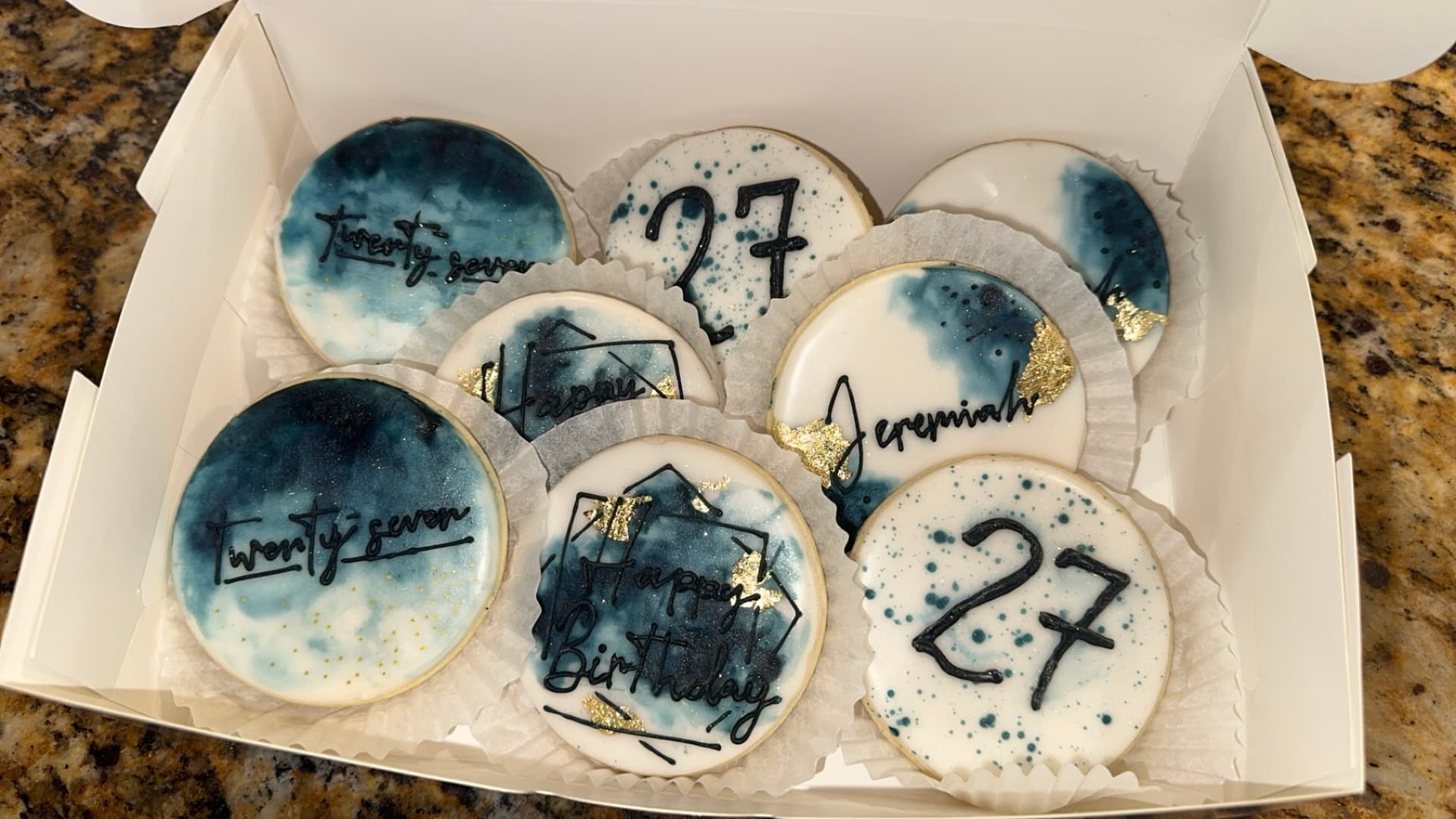 Blue Birthday Cookies